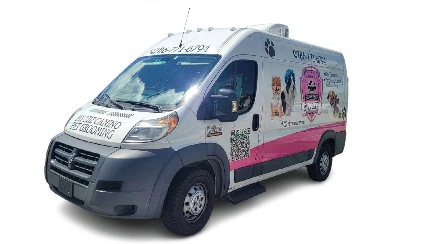 My Luz Canino specialized mobile grooming van